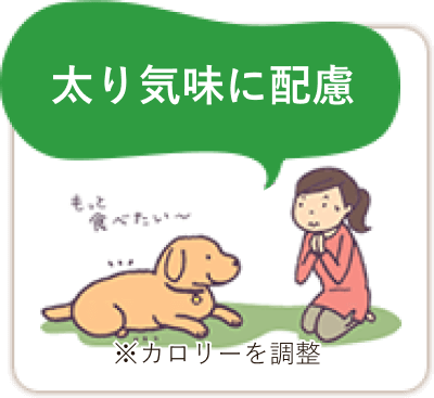 太り気味に配慮