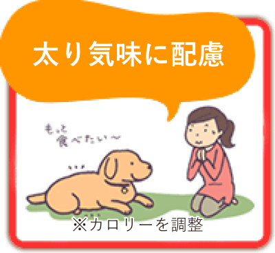 太り気味に配慮