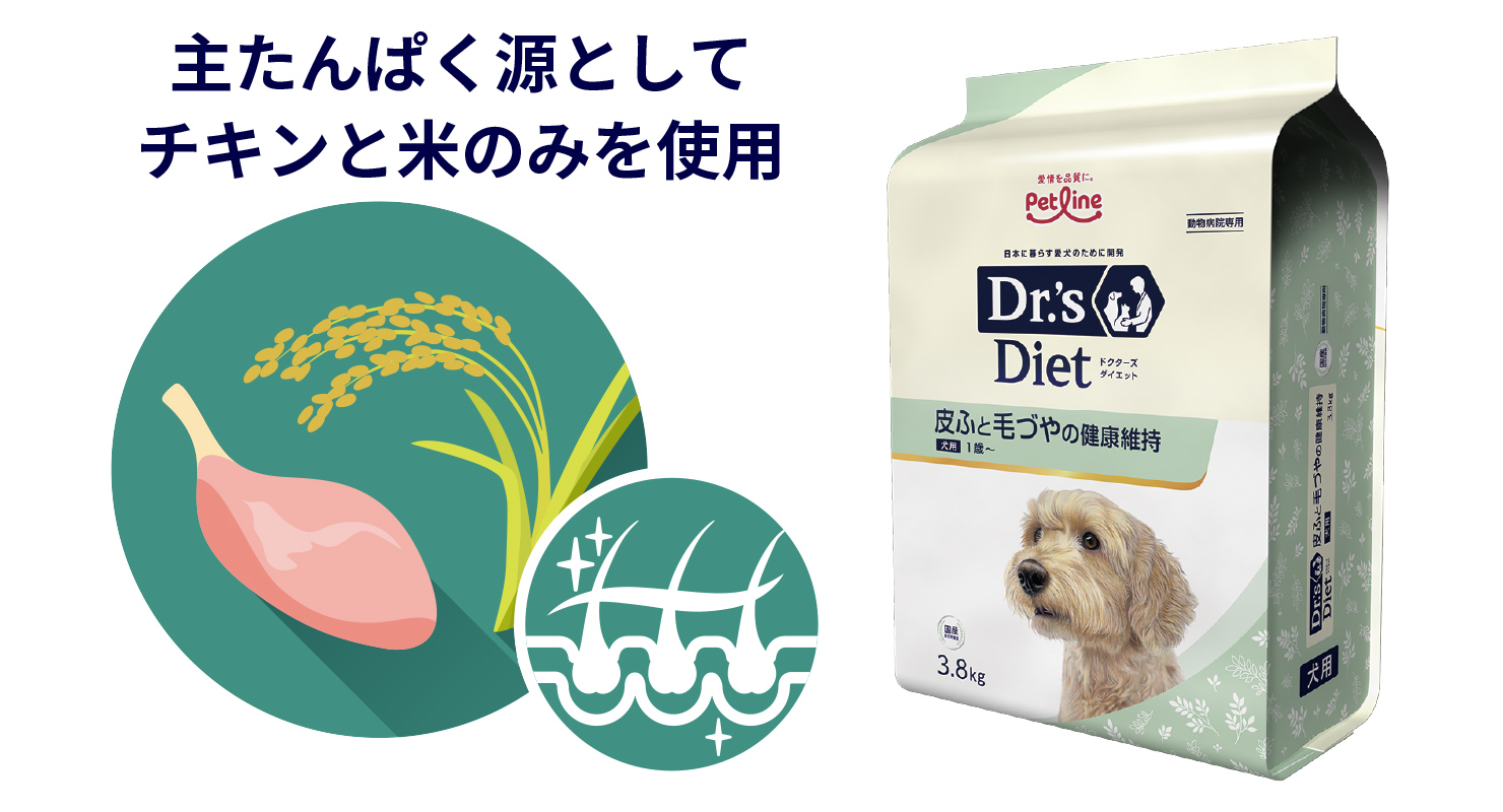 ドクターズ ダイエット 犬 被毛管理 3.8kg×2袋フードの種類総合栄養食