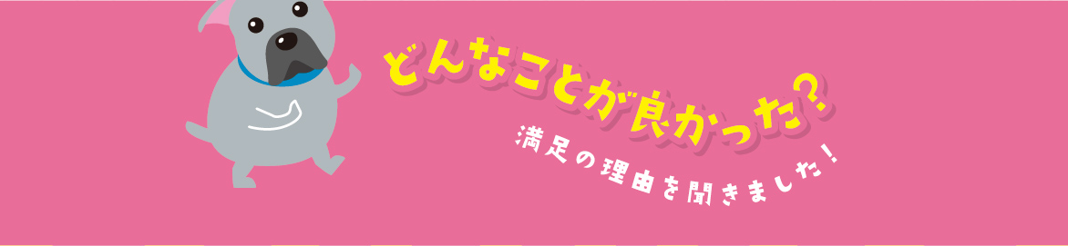 どんなことが良かった？満足の理由を聞きました！